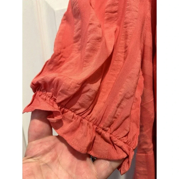 The Nines by Hatch Elbow Sleeve Tonal Maternity Dress Women’s Size Medium Pink - Picture 4 of 8